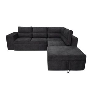 Sofacama Mod Horok Izq Tela/plomo