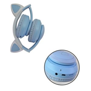 Diadema Inalambrica Diseño Gato Azul