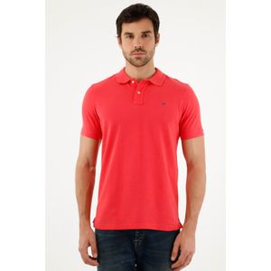 Polo rosada con raqueta multicolor para hombre