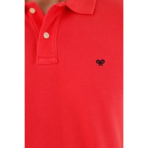 Polo rosada con raqueta multicolor para hombre