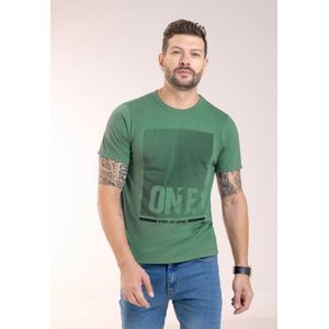 Camiseta Hombre Verde Musgo Mp 6451