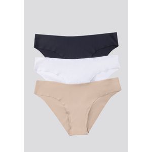 Panty Paq X3 Mujer Piel/Negro/Blanco FI 16970