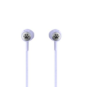 Manos Libres Auriculares Diseño Gato Color Blanco
