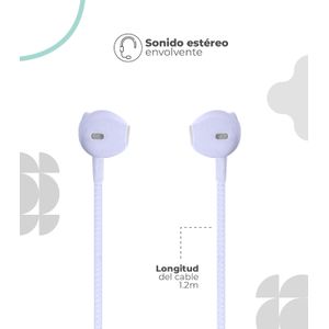 Manos Libres Auriculares Diseño Gato Color Blanco