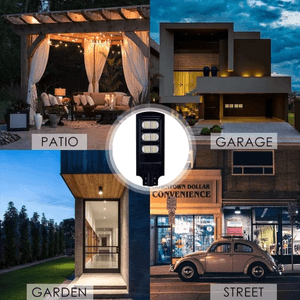 Lampara Para Exterior Solar Led De 90w Con Sensor De Luz Reflectores