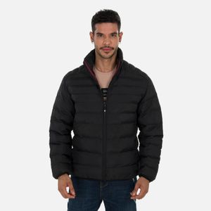 Chaqueta Acolchada Color Negro Para Hombre