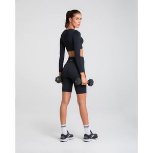 Short Largo Mujer Biker Seamless Spirit Sportfitness Negro