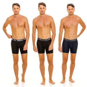 Boxer Tripack Negro/Azul Algodón-Licra Para Hombre Girbaud