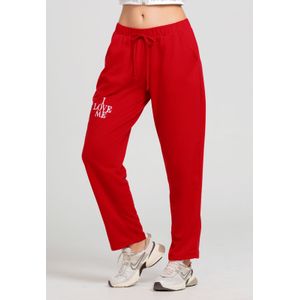 Pantalón Sudadera Mujer Rojo Fi 104174