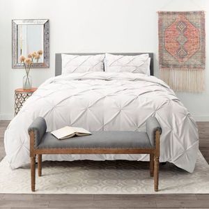Duvet Pinch + Plumon + Fundas +  Cojin Cuadrado Blanco