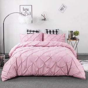 Duvet Pinch + Plumon + Fundas +  Cojin Cuadrado Rosado