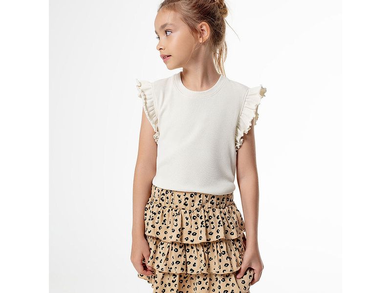 CAMISETA GEF NINA LAMI KD CREMA 814 Agaval