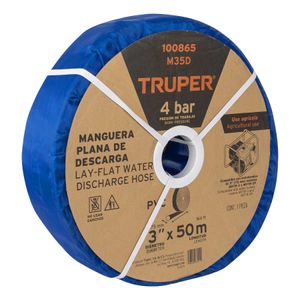 Rollo de manguera plana de 3" x 50m de descarga p/motobomba