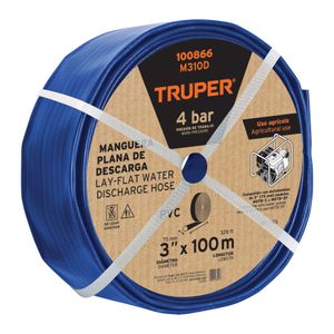 Manguera Plana 3'' Bomba Salida Pvc Descarga X 100 M