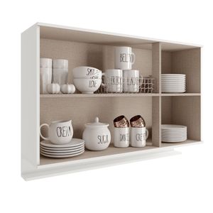 Mueble superior multiuso cocina 120 cm MDP 3 Puertas Blanco Mate