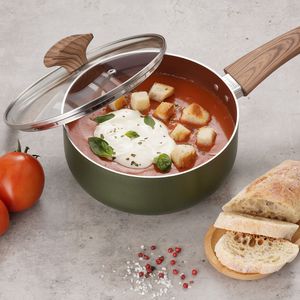 PEROL CUARZO 18 CM + TAPA DE VIDRIO
