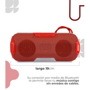 Parlante A006 Inalambrico Bluettoth Color Rojo