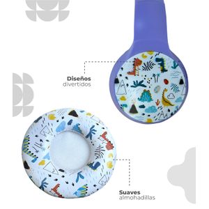 Diadema Inalambrica Bluetooth Con Diseños Color Violeta