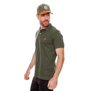 Polo Unicolor Logo Estampado