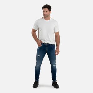 Jean Skinny Color Azul Oscuro Para Hombre