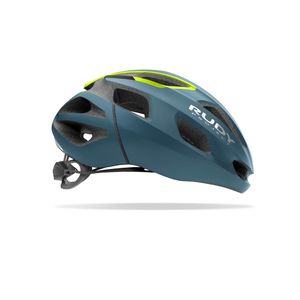 Casco de Ciclismo Rudy Project Strym Blue-Yellow Fluo Mate