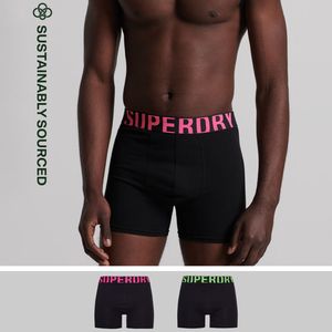Boxer Para Hombre Dual Logo Double Pack Superdry