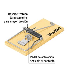 Bolsa con 2 trampas de 4" de madera para ratón, Pretul