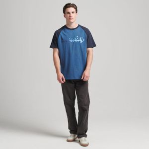 Camiseta Manga Corta Para Hombre Vintage Shadow Raglan Superdry