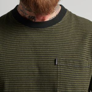 Camiseta Para Hombre Vintage Overdye Stripe Tee Superdry