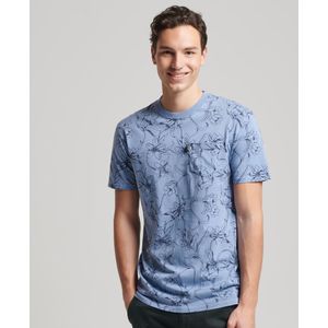 Camiseta Para Hombre Vintage Pocket Tee Aop Superdry