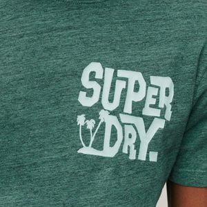 Camiseta Para Hombre Vintage Travel Sticker Tee Mw Superdry