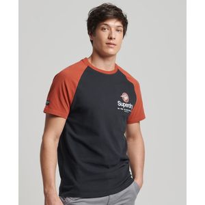 Camiseta Manga Corta Para Hombre Vintage Cl Raglan Superdry
