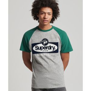 Camiseta Manga Corta Para Hombre Vintage Cl Raglan Superdry