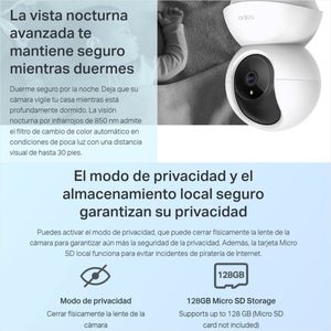 Cámara IP Wifi Robótica Tp-link Tapo C200 + Micro SD 256GB
