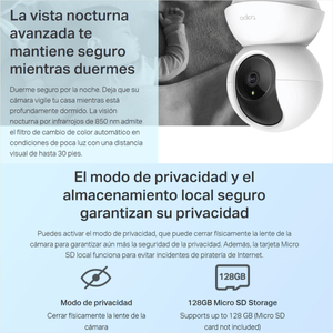 Cámara IP WiFi Robótica 360º Día Noche Audio 1080p TP-Link Tapo C200