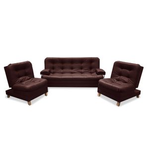 Sala Clic Clac Rouss Tipo Cuero Marron