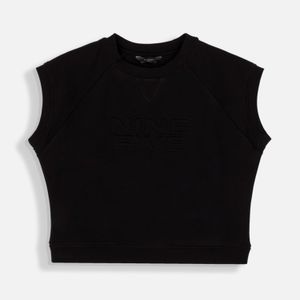 Camiseta Manga Sisa Color Negro Para Mujer
