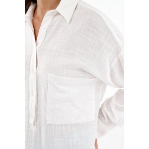 Camisa manga larga blanca para mujer