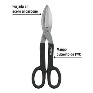 Tijera para hojalatero 12", Pretul
