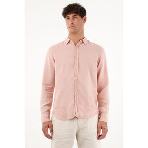 Camisa manga larga de 100% lino para hombre