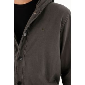 Buzo gris con capucha para hombre