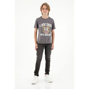 Camiseta gris estampada para niño