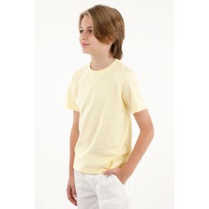 Camiseta amarilla con mini raqueta para niño