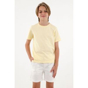 Camiseta amarilla con mini raqueta para niño