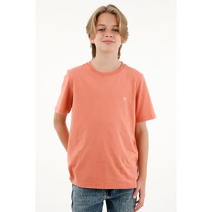 Camiseta naranja básica para niño