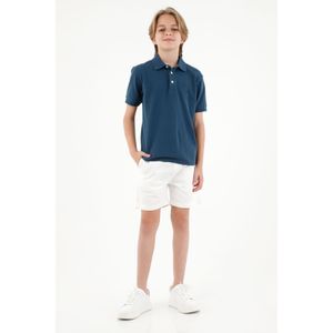 Polo azul con botones para niño