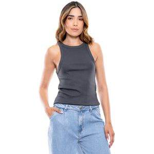 Camiseta Manga Sisa Unicolor Efecto Canalé