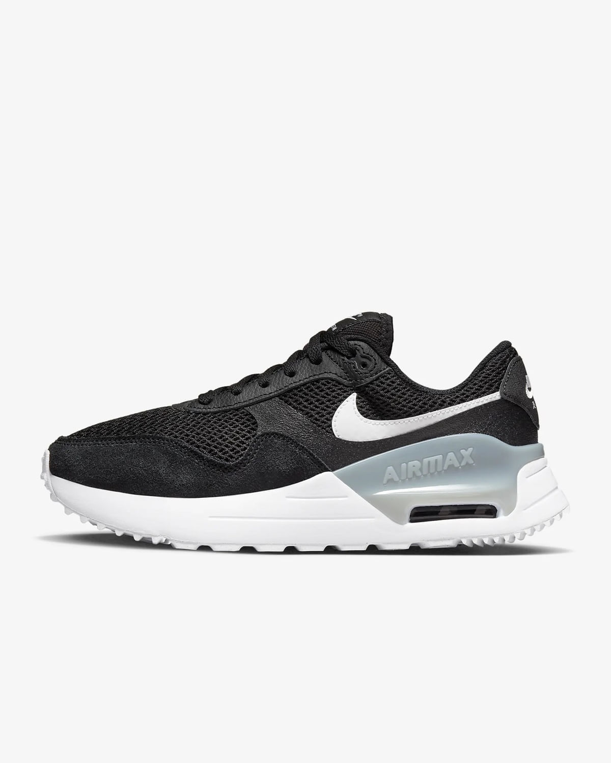 Tenis Nike Mujer Air Max System Negro Blanco