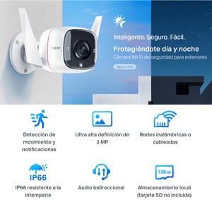 Cámara Ip Wifi Exterior Tp-link Tapo C310 Alarma 3mp Audio