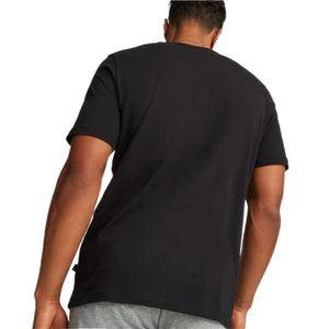Camiseta Puma Hombre Ess Logo Tee Negro Blanco
